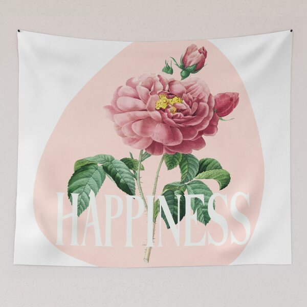 Item preview, White Happiness, Vintage Pink Roses designed and sold by JoyforU.