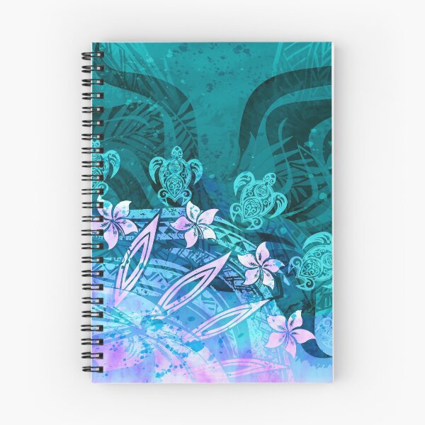 Artikelvorschau, Tiefblauer aquamariner hawaiianischer Stammes-Abstrakter Spritzer entworfen und verkauft von sunnthreads.