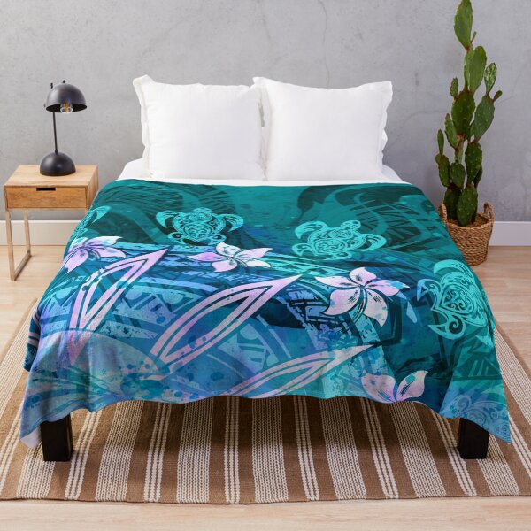 Artikelvorschau, Tiefblauer aquamariner hawaiianischer Stammes-Abstrakter Spritzer entworfen und verkauft von sunnthreads.