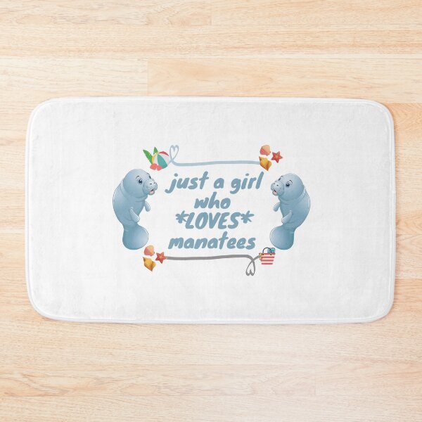 Item preview, JUST A GIRL WHO LOVES MANATEES FUNNY LOVE CUTE LOVELY PINK BLEU SUMMER designed and sold by Petartist.