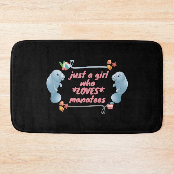 Item preview, JUST A GIRL WHO LOVES MANATEES FUNNY LOVE CUTE LOVELY PINK BLEU SUMMER designed and sold by Petartist.