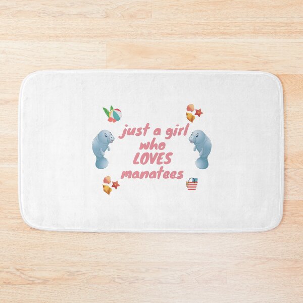 Item preview, JUST A GIRL WHO LOVES MANATEES FUNNY LOVE CUTE LOVELY PINK BLEU SUMMER designed and sold by Petartist.