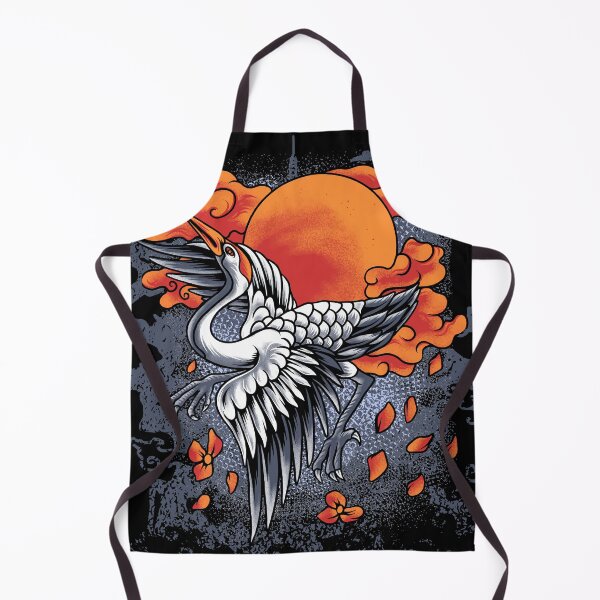 Item preview, Japanese Crane Tsuru With Cherry Blossoms designed and sold by Uppercase Tees.