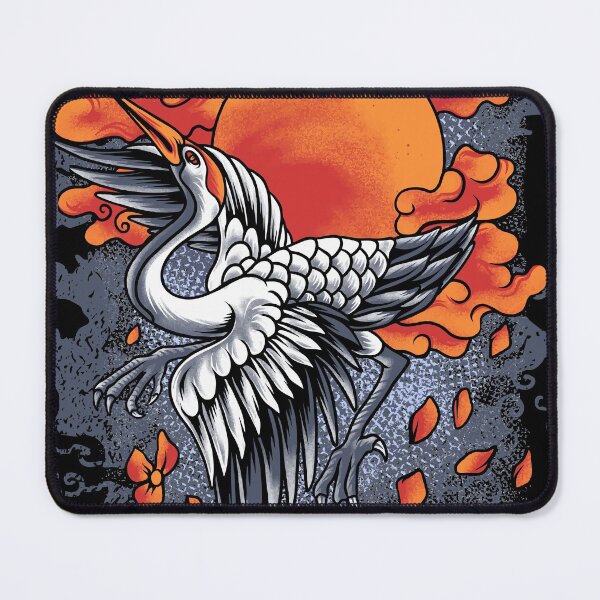 Item preview, Japanese Crane Tsuru With Cherry Blossoms designed and sold by Uppercase Tees.
