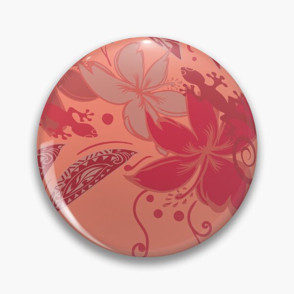Item preview, Samoa Watermelon Polynesian Floral designed and sold by sunnthreads.