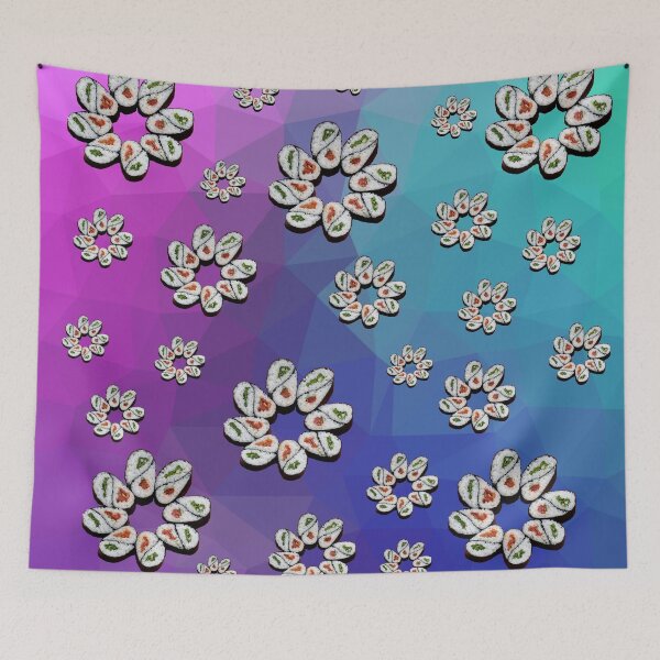 Item preview, Sushi Rolls Cosmic Field of Sushi Flowers designed and sold by AliCatOriginals.