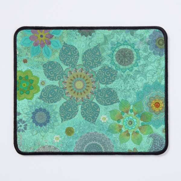 Item preview, Bohemian Style Mandala art in turquoise  designed and sold by Sue Zipkin.