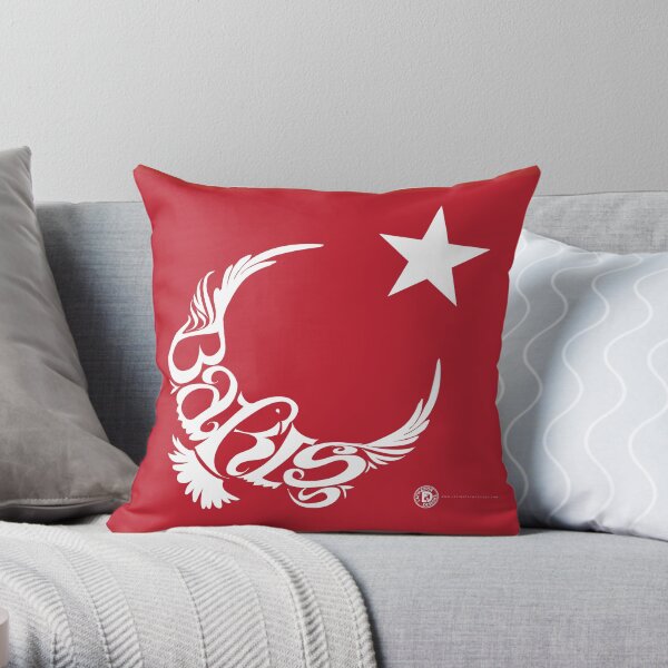 Baris ("Peace" in Turkish) Throw Pillow