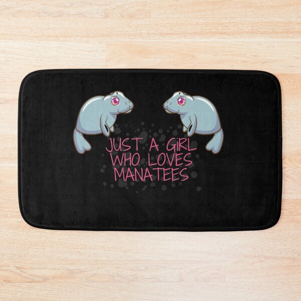 Item preview, JUST A GIRL WHO LOVES MANATEES FUNNY LOVE CUTE LOVELY PINK BLEU SUMMER designed and sold by Petartist.