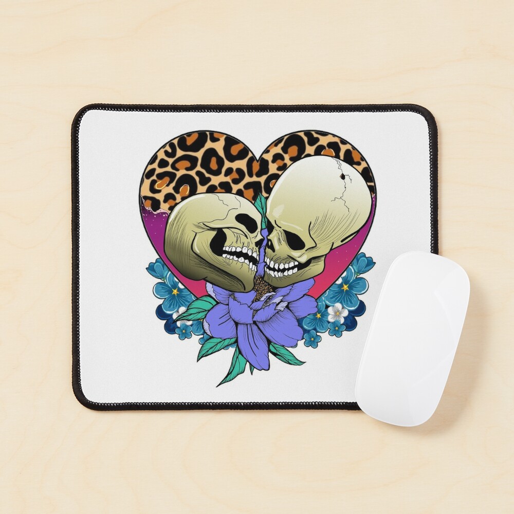 Valentines Day Women's Cute Heart Leopard Graphics With skulls   Photographic Print for Sale by AXIOM13