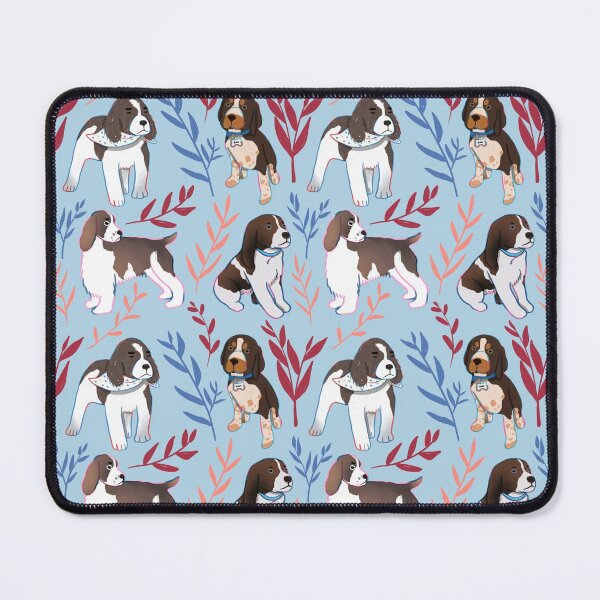 Item preview, English Springer Spaniel - Cute Brown and White Dog Illustration Pattern  designed and sold by TheRainbowRoom.
