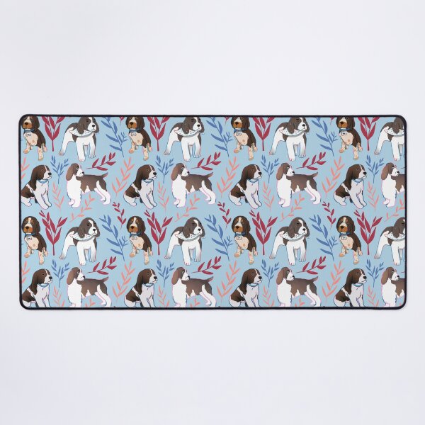 Item preview, English Springer Spaniel - Cute Brown and White Dog Illustration Pattern  designed and sold by TheRainbowRoom.