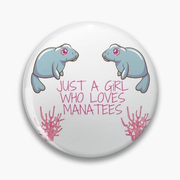 Item preview, JUST A GIRL WHO LOVES MANATEES FUNNY LOVE CUTE LOVELY PINK BLEU SUMMER designed and sold by Petartist.