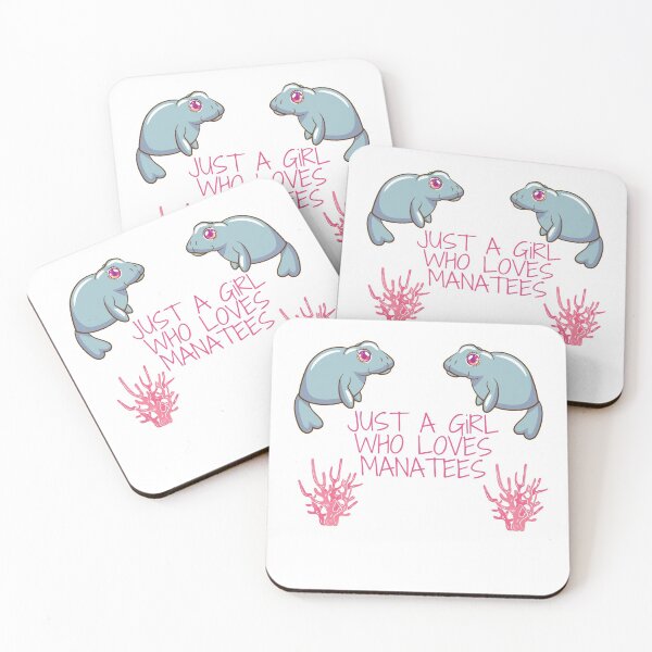 Item preview, JUST A GIRL WHO LOVES MANATEES FUNNY LOVE CUTE LOVELY PINK BLEU SUMMER designed and sold by Petartist.