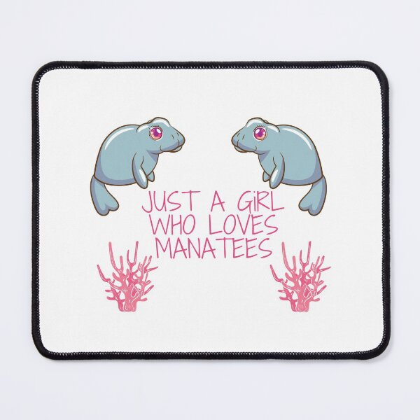 Item preview, JUST A GIRL WHO LOVES MANATEES FUNNY LOVE CUTE LOVELY PINK BLEU SUMMER designed and sold by Petartist.