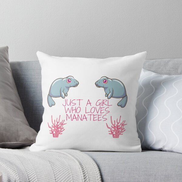 Item preview, JUST A GIRL WHO LOVES MANATEES FUNNY LOVE CUTE LOVELY PINK BLEU SUMMER designed and sold by Petartist.