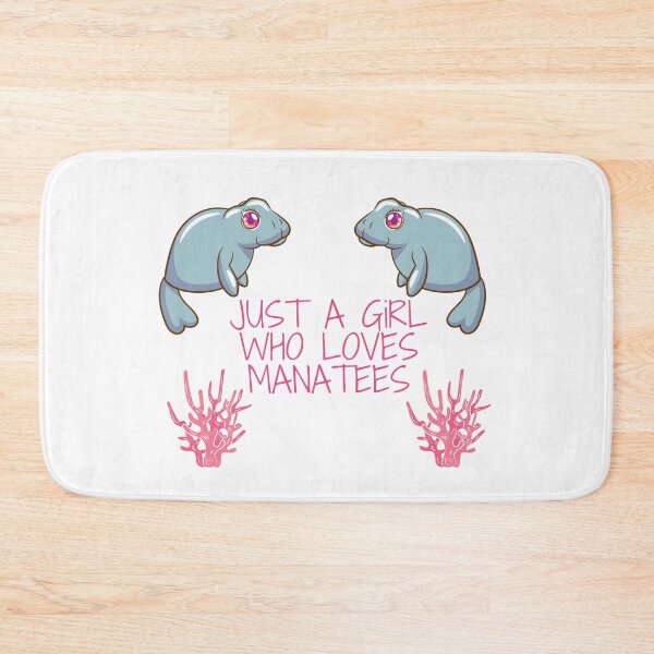 Item preview, JUST A GIRL WHO LOVES MANATEES FUNNY LOVE CUTE LOVELY PINK BLEU SUMMER designed and sold by Petartist.