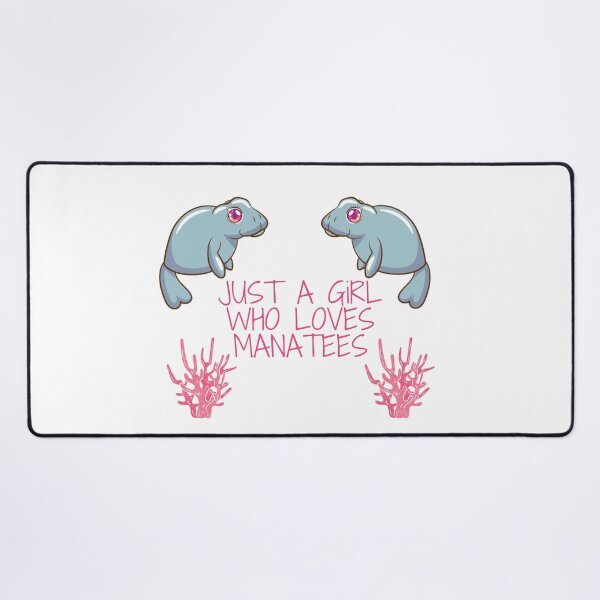 Item preview, JUST A GIRL WHO LOVES MANATEES FUNNY LOVE CUTE LOVELY PINK BLEU SUMMER designed and sold by Petartist.