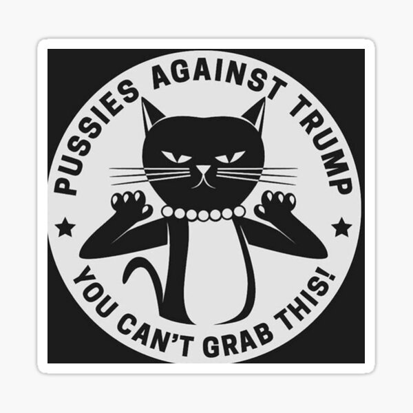 Vista previa del artículo con la obra «Los Pussycats contra Trump», diseñado y vendido por ArtWithHearts11.