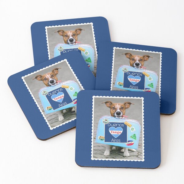 Item preview,  Traveling Puppy Dog with Tango Buenos Aires Suitcase Postcard designed and sold by infinitetango.