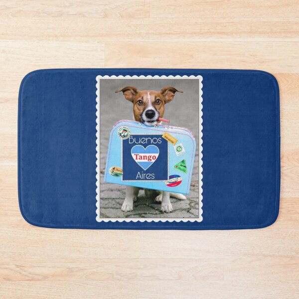 Item preview,  Traveling Puppy Dog with Tango Buenos Aires Suitcase Postcard designed and sold by infinitetango.