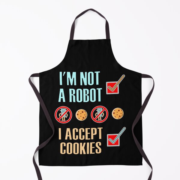 Aperçu de l'œuvre Je ne suis pas un robot J'accepte les cookies - Internet Message Computer Humour créée et vendue par artfulnotebook.