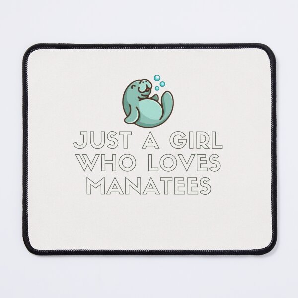 Item preview, JUST A GIRL WHO LOVES MANATEES FUNNY LOVE CUTE LOVELY PINK BLEU SUMMER designed and sold by Petartist.