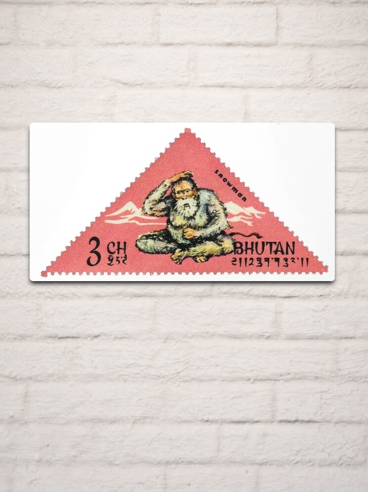 1966 Bhutan Abominable Snowman Postage Stamp