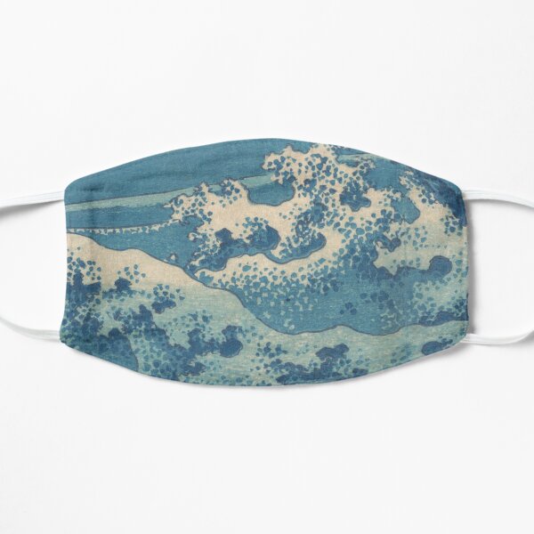 Japanese Woodblock Print Hokusai Wave Flat Mask