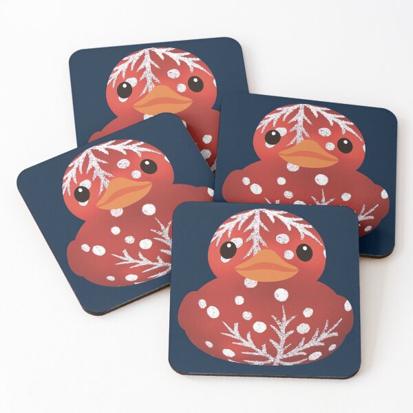 Item preview, Christmas Bauble Rubber Duck - Snowflake Red designed and sold by GlitterState.