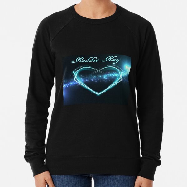 Neon blue heart Robbie Kay Lightweight Sweatshirt