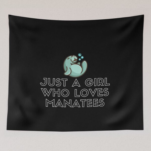Item preview, JUST A GIRL WHO LOVES MANATEES FUNNY LOVE CUTE LOVELY PINK BLEU SUMMER designed and sold by Petartist.