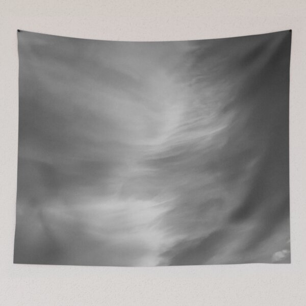Item preview, Wispy black and white clouds captured by the warm sunset designed and sold by James-Cole.