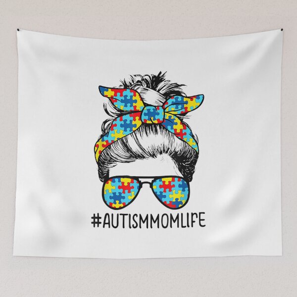 Item preview, Autism Mom Life Messy Bun Sunglasses Bandana Mothers Day  designed and sold by vastscreen.