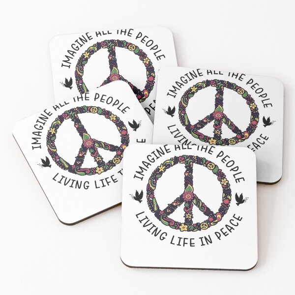 Item preview, Imagine All The People Living Life In Peace by John Lennon - Black designed and sold by CataRedBubble.
