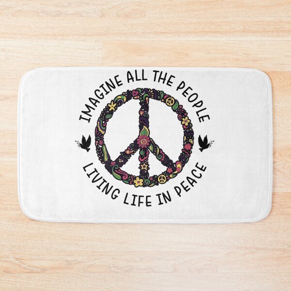 Item preview, Imagine All The People Living Life In Peace by John Lennon - Black designed and sold by CataRedBubble.