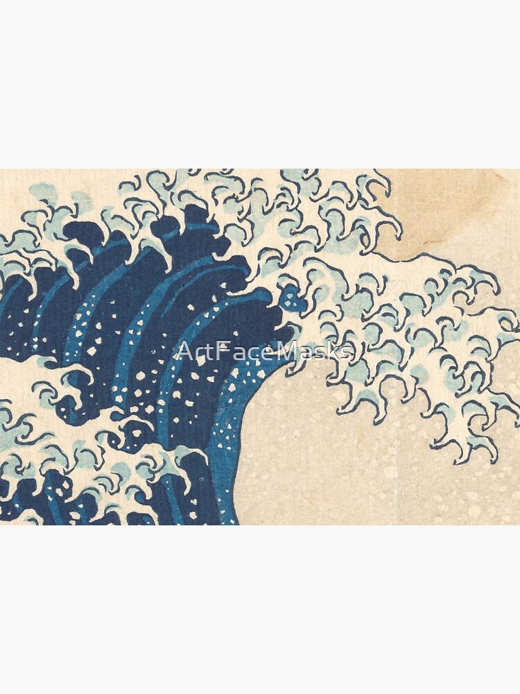 Hokusai Great Wave Kanagawa Detail Fingers of foam by ArtFaceMasks
