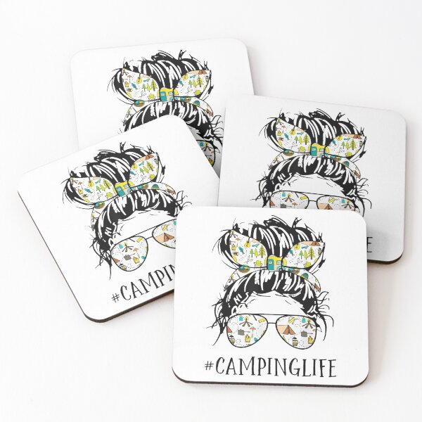 Item preview, CAMPING LIFE MOM - Messy Bun MOM CAMPING LIFE  designed and sold by vastscreen.
