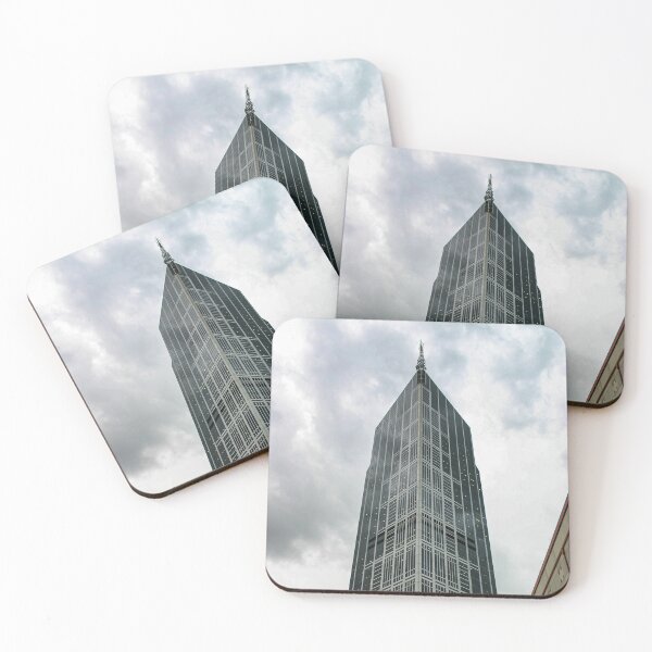 Item preview, A striking glass and steel skyscraper reaches to the moody sky in Melbourne City designed and sold by James-Cole.