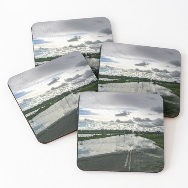 Item preview, A cloudy sky reflecting in the flood waters across Heatherton Road highway in Dandenong designed and sold by James-Cole.