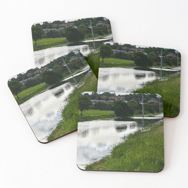 Item preview, Calm flood waters across Heatherton Road highway in Dandenong designed and sold by James-Cole.