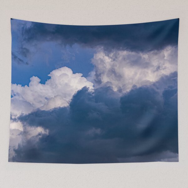 Item preview, Dark grey and billowing white clouds against a blue sky designed and sold by James-Cole.