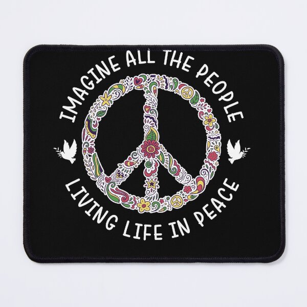 Item preview, Imagine All The People Living Life In Peace Motivation Quotes by John Lennon - White designed and sold by CataRedBubble.