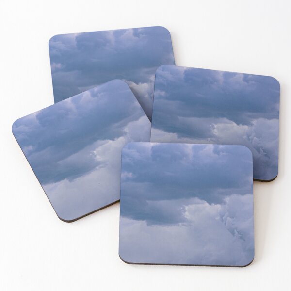 Item preview, Deep dark blue grey menacing stormy clouds designed and sold by James-Cole.