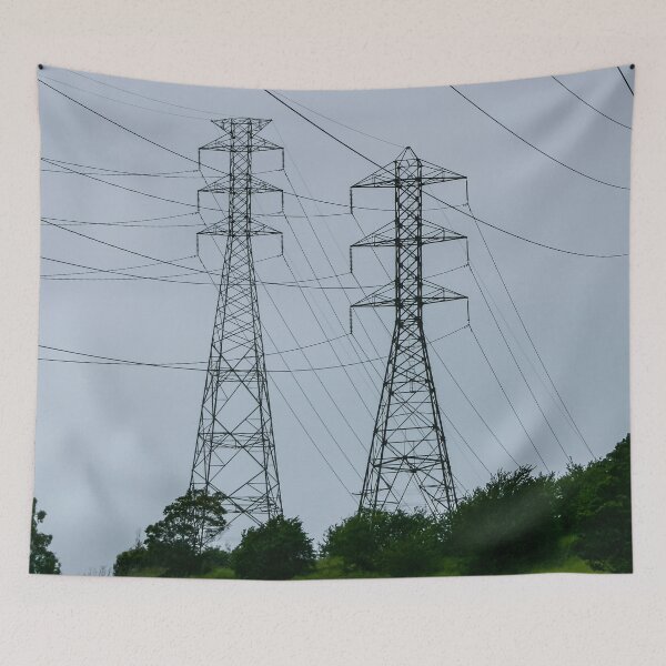 Item preview, Power pylons carrying the electricity cables across the country designed and sold by James-Cole.