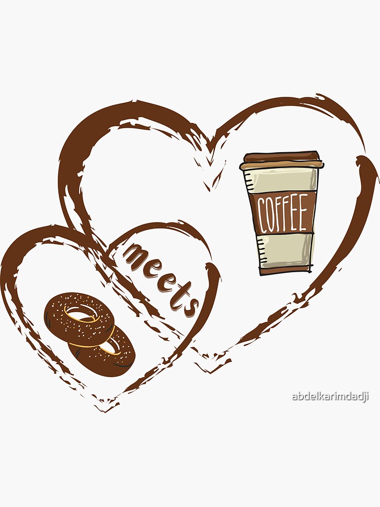 "Coffee Meets Bagel In Heart Net Worth" Sticker for Sale by