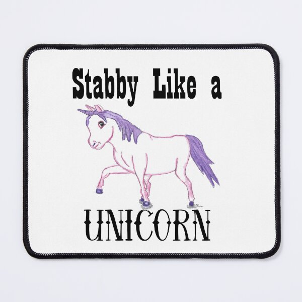 Item preview, Stabby Like a Unicorn 3 Text with Hand Drawn Unicorn designed and sold by AliCatOriginals.