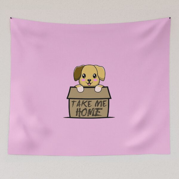 Item preview, Take Me Home- Cute Dog Art Lovely Puppy In Box designed and sold by anjanaartz.