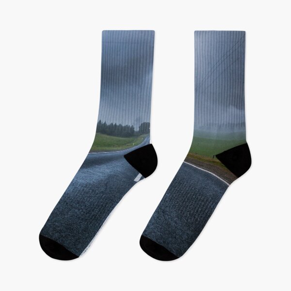 Item preview, A lonely country road shrouded in mysterious moody clouds and mist designed and sold by James-Cole.
