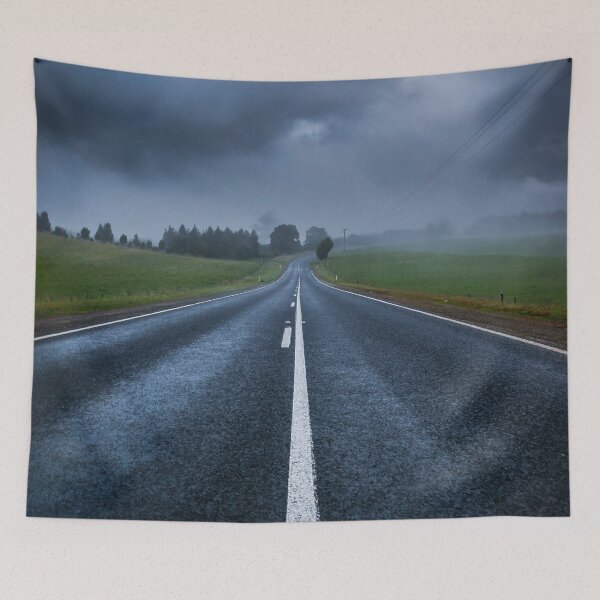 Item preview, A lonely country road shrouded in mysterious moody clouds and mist designed and sold by James-Cole.